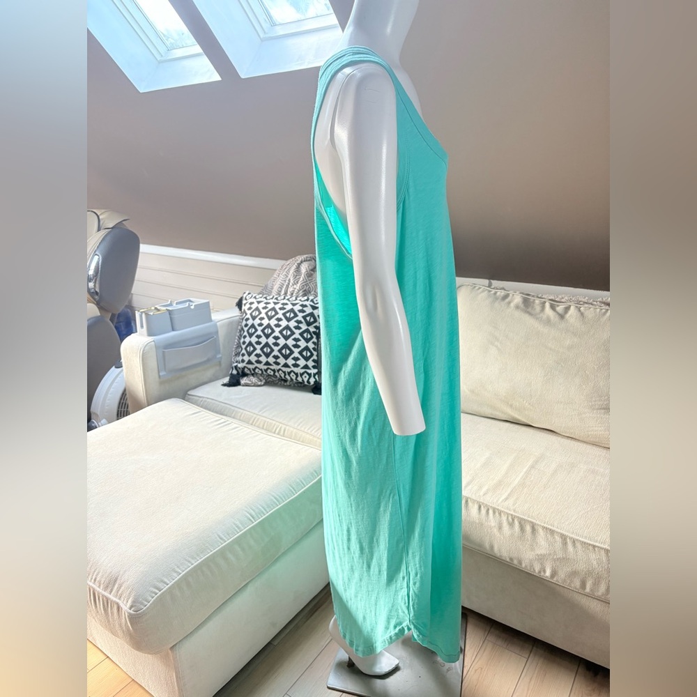 Z Supply NWT Easy Going Cotton Slub Midi Dress Cabana Green Size Large - Picture 9 of 11